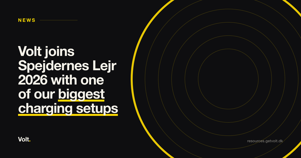 Volt and Spejdernes Lejr 2026 partnership