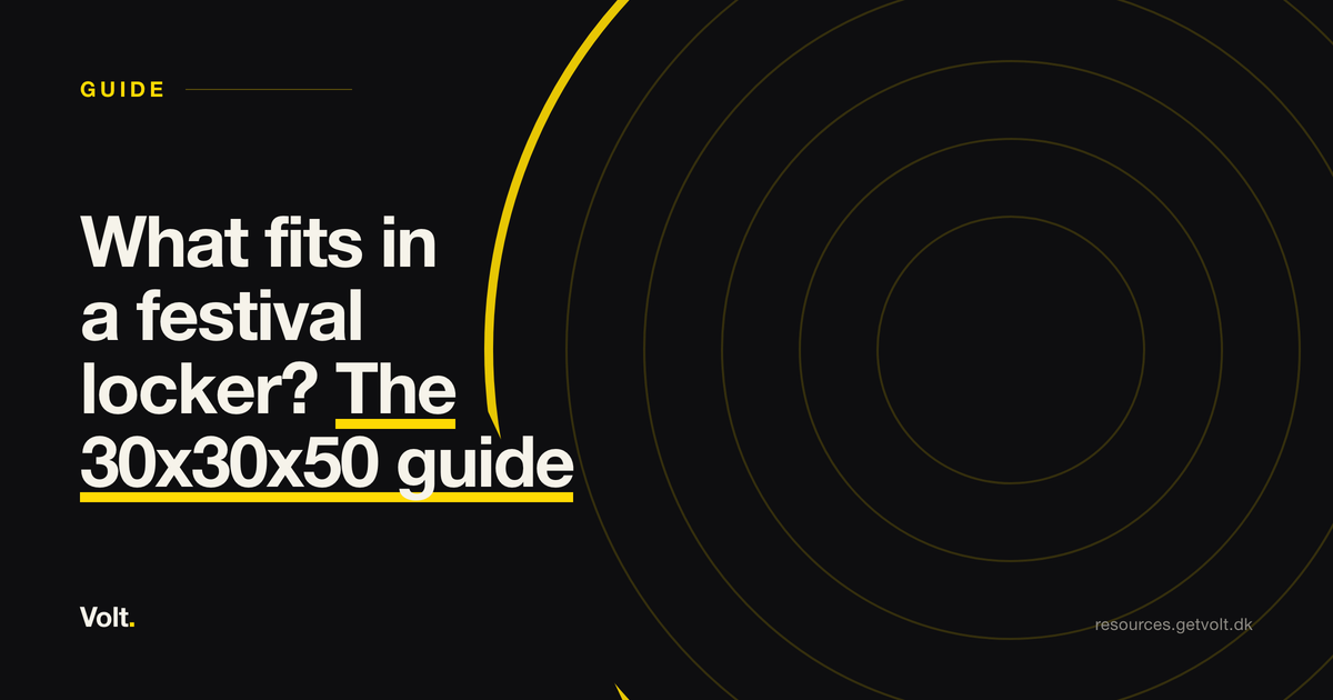 What fits in a festival locker? The 30x30x50 guide