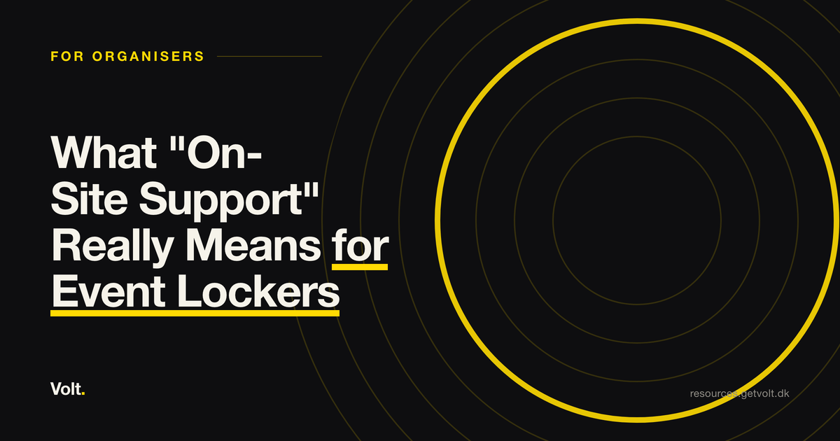 What "On-Site Support" Really Means for Event Lockers