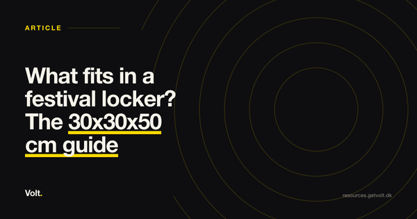 What fits in a festival locker? The 30x30x50 cm guide