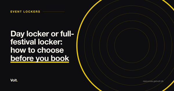 Day locker or full-festival locker: how to choose before you book