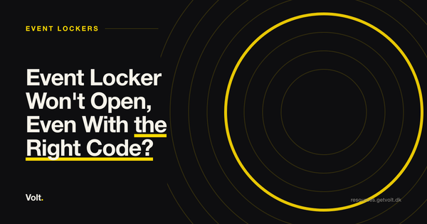 Event Locker Won't Open, Even With the Right Code?