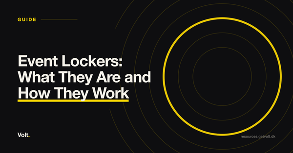 Volt Event Lockers at a festival, code-locked storage banks on site