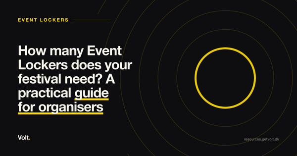 How many Event Lockers does your festival need? A practical guide for organisers
