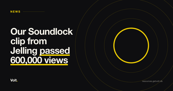 Our Soundlock clip from Jelling passed 600,000 views