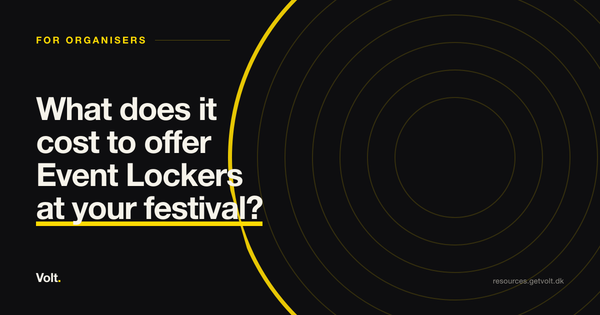 What does it cost to offer Event Lockers at your festival?