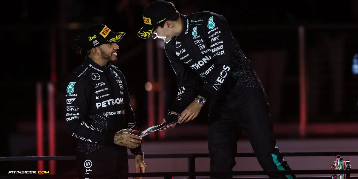 George Russell and Lewis Hamilton in Las Vegas GP-Pitinsider.com