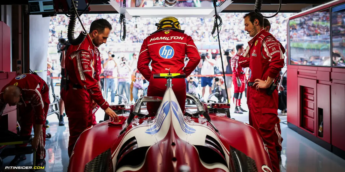 Lewis Hamilton at the 2025 Chinese GP-Ferrari