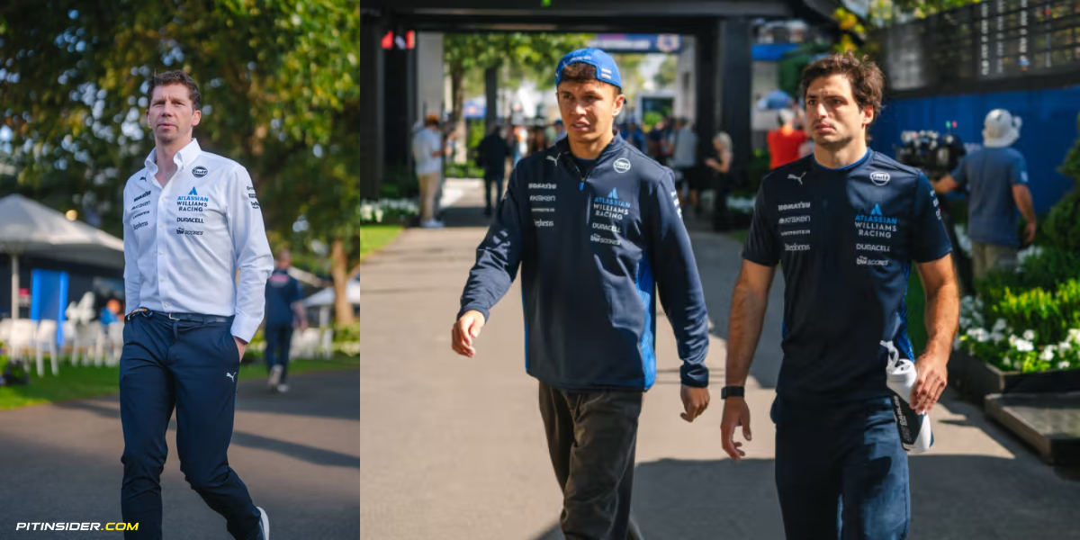 James Vowles, Alex Albon and Carlos Sainz-Pitinsider.com