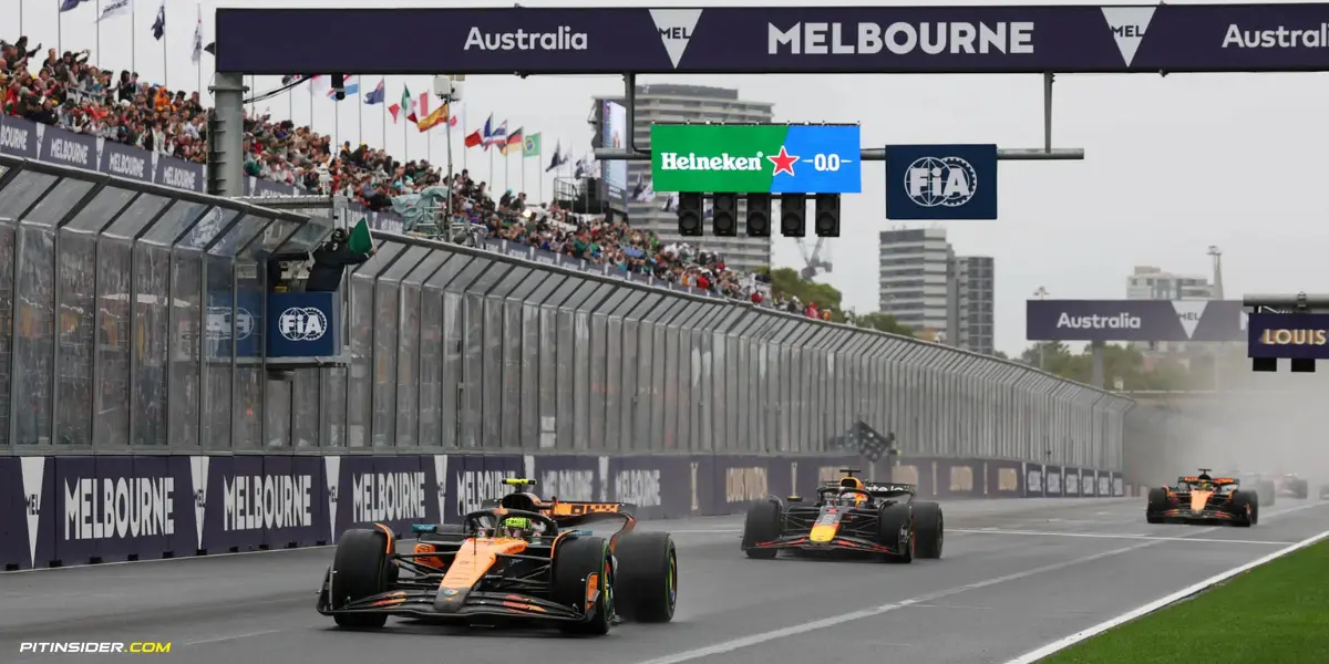 Lando Norris, Max Verstappen and Oscar Piastri-McLaren