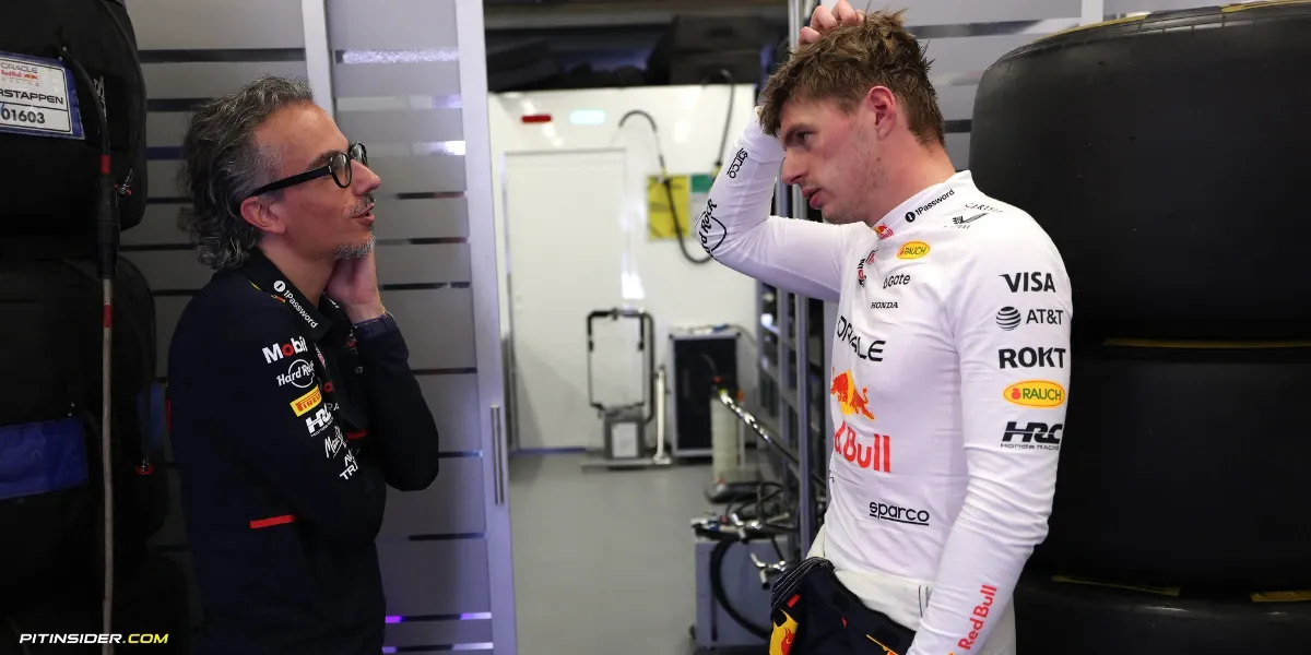 Max Verstappen and Laurent Mekies-Pitinsider.com