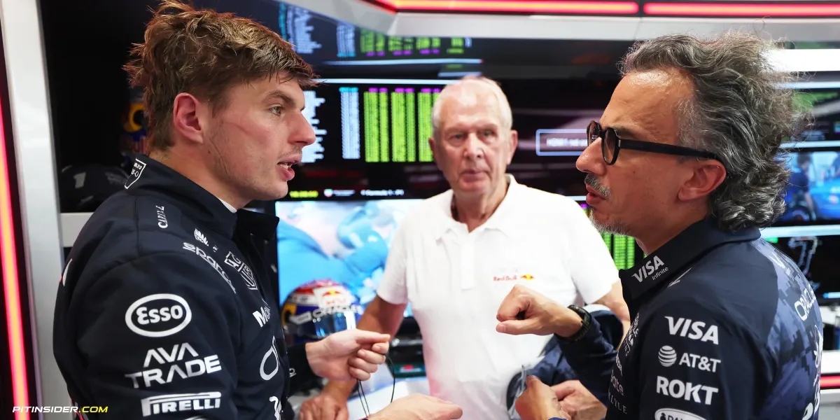 Max Verstappen,Helmut Marko and Laurent Mekies-Pitinsider.com