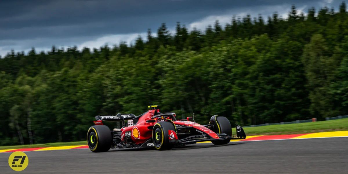 Ferrari car during Belgian GP 2023