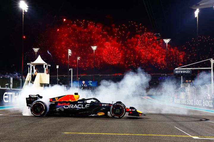 Max Verstappen at the 2023 Abu Dhabi GP-Red Bull Content Pool