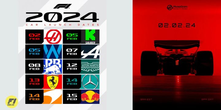 F1 car livery reveal dates