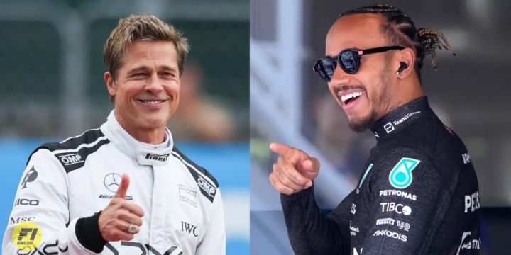 Brad Pitt and Lewis Hamilton