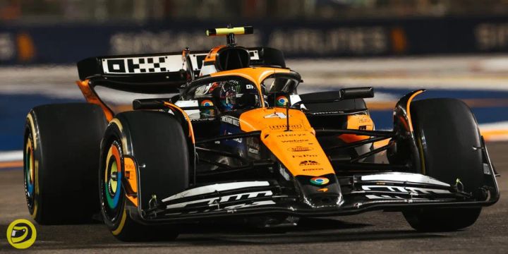 Lando Norris at the 2024 Singapore GP-McLaren 