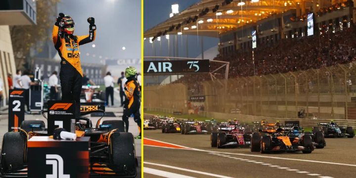 Piastri wins Bahrain GP as Russell holds off charging Norris