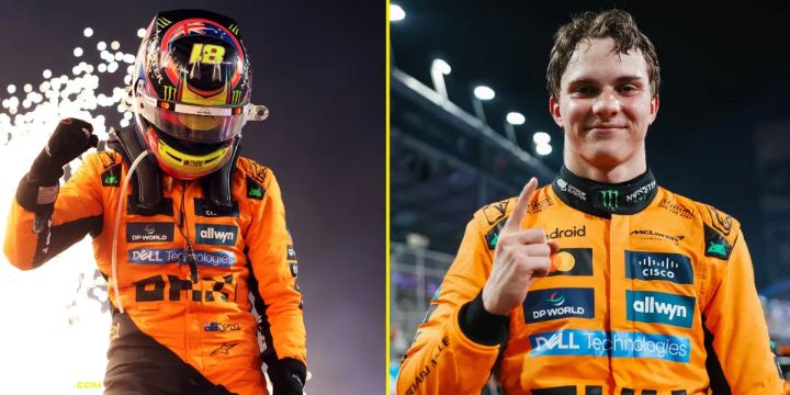 Oscar Piastri celebrating the win at the  2025 Saudi Arabia Grand Prix