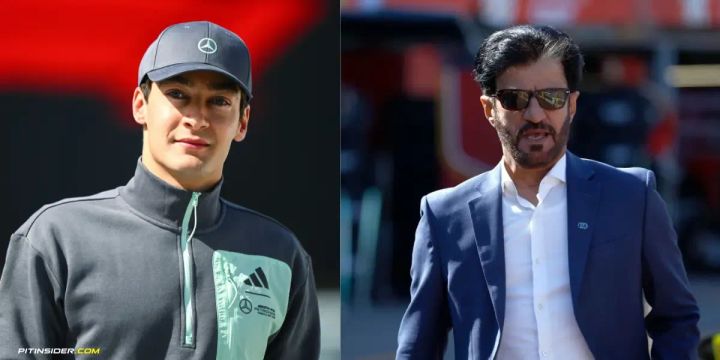 George Russell and FIA President Mohammed Ben Sulayem-Pitinsider.com