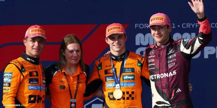 Land Norris,Oscar Piastri and George Russell-Pitinsider.com