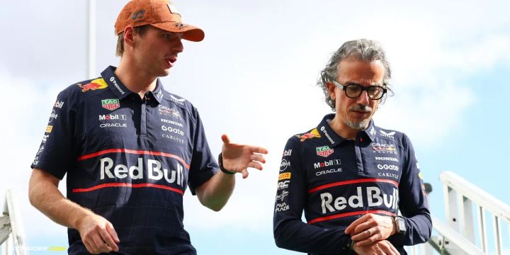 Max Verstappen and Laurent Mekies-Pitinsider.com
