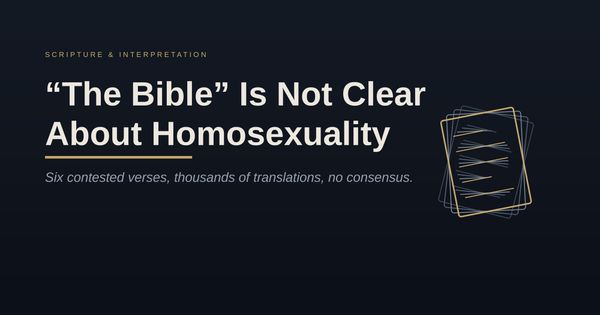 Using "The Bible" Against "Homosexuals"