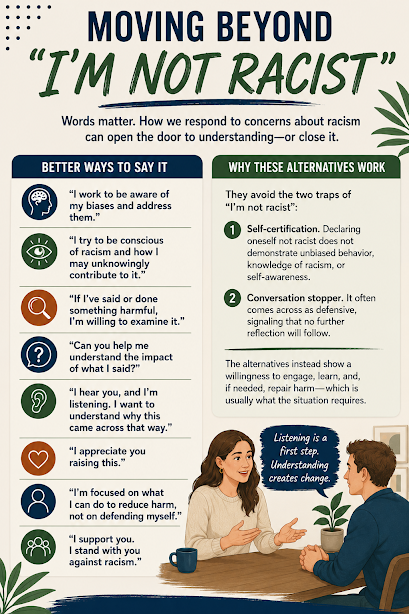 Alternatives to the Cliché "I'm Not Racist"