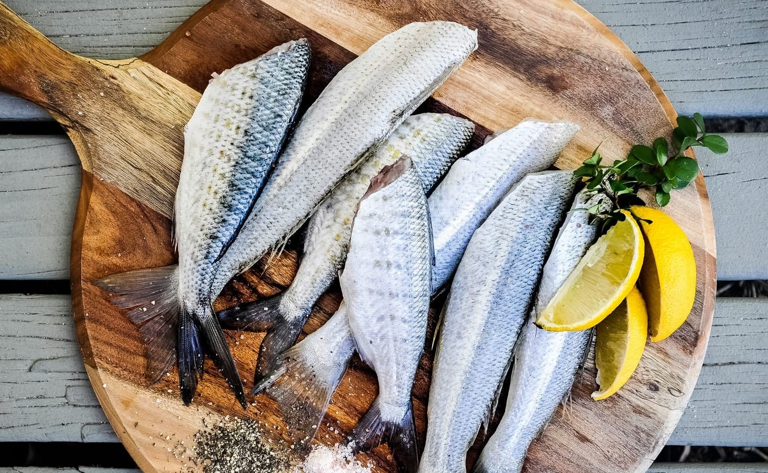 Dressed fish with heads and fins removed