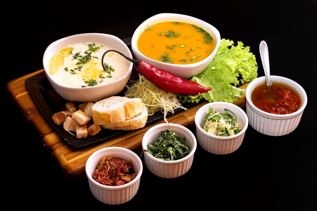 Ingredients for poaching broths