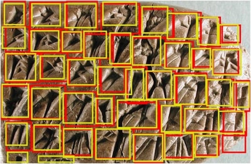 Figure 3-4: Proto-Elamite Impression Details. Source: https://dl.acm.org/doi/10.1145/3716850. Note the variation in impression depth, spacing irregularities between seemingly identical marks, and non-uniform clustering patterns - features typically dismissed as scribal error but potentially encoding relational information.