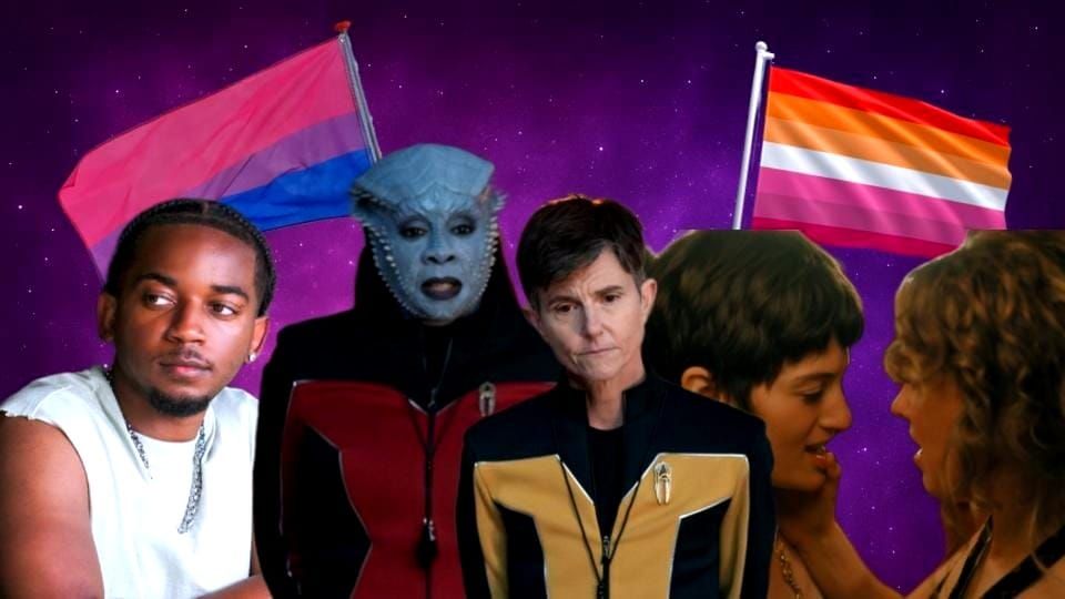 Bisexual representation in Ponies and Suddenly Amish. Lesbian couples in Ponies and Starfleet Academy