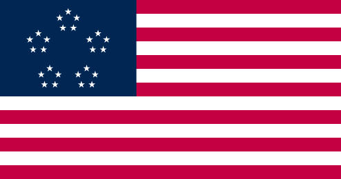 Le drapeau des &eacute;tats-unis, o&ugrave; les &eacute;toiles ont &eacute;t&eacute; plac&eacute;es par un algorithme.