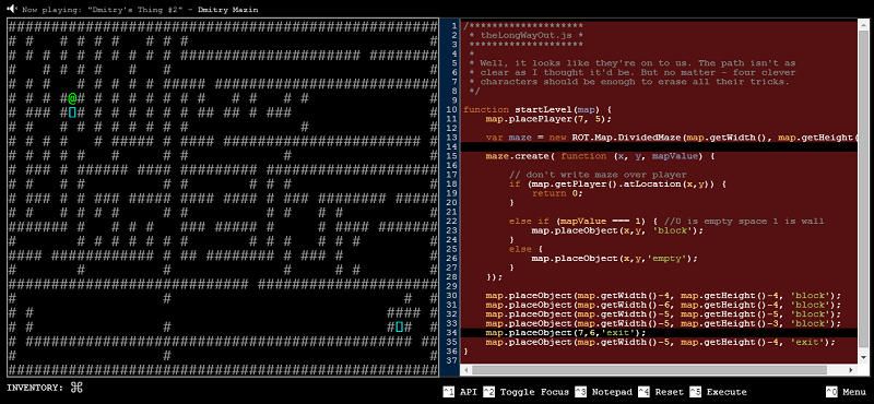 Untrusted, a meta-JavaScript adventure game