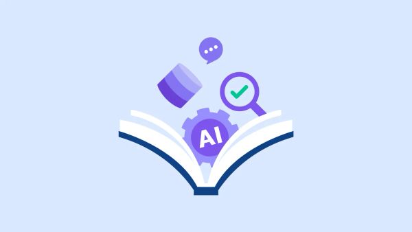 AI 디지털 교과서 속에서 다양한 콘텐츠, 기술이 넘쳐 나오는 모습 