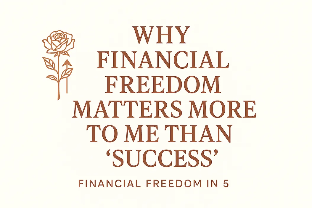 Why Financial Freedom Matters More to Me Than Success
