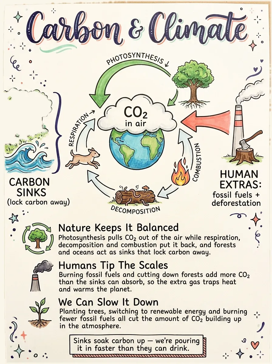 Carbon Cycle and Global Warming — Study Notes