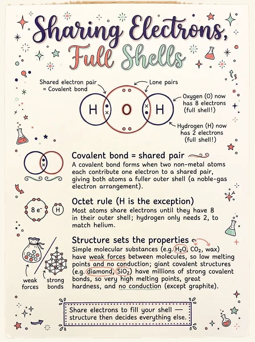 Sharing Electrons, Full Shells — study notes