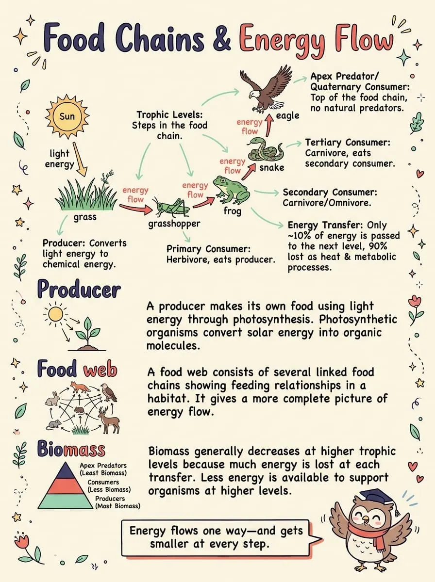 Food Chains and Food Webs — Study Notes