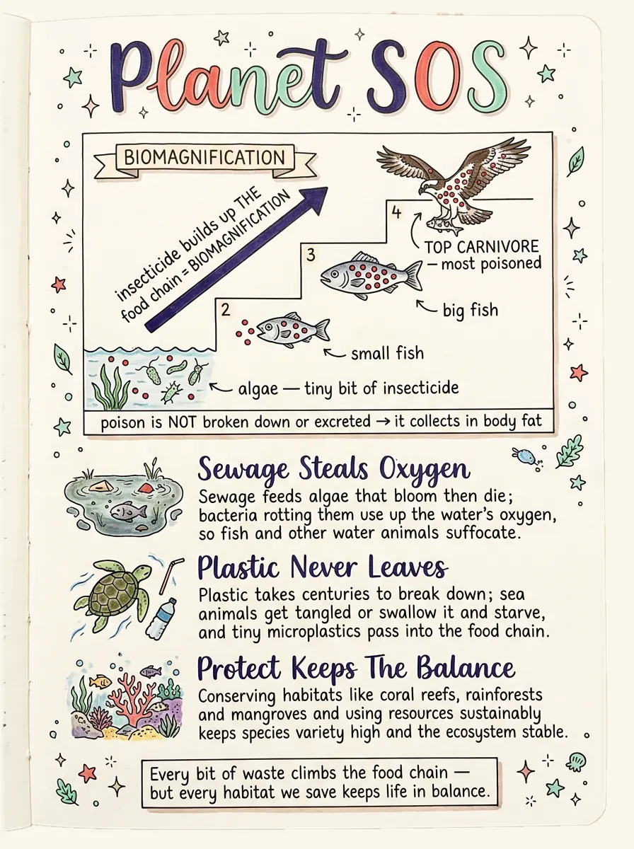 Human Impact on the Ecosystem and Conservation — Study Notes