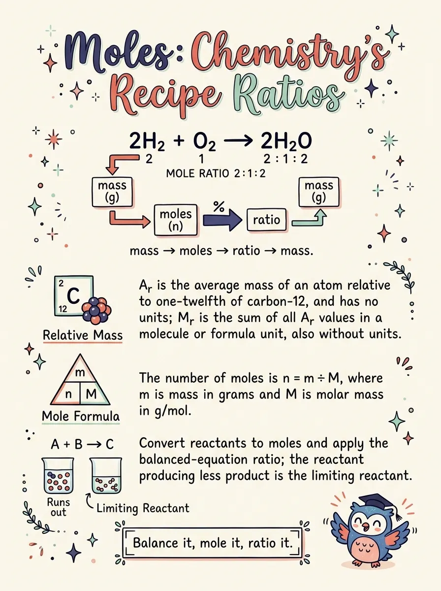The Mole Concept and Stoichiometry — Study Notes