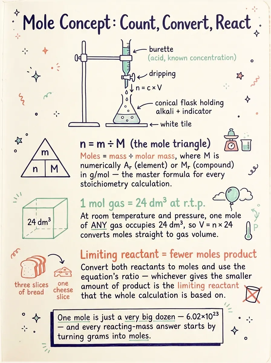 Mole Concept: Count, Convert, React — study notes