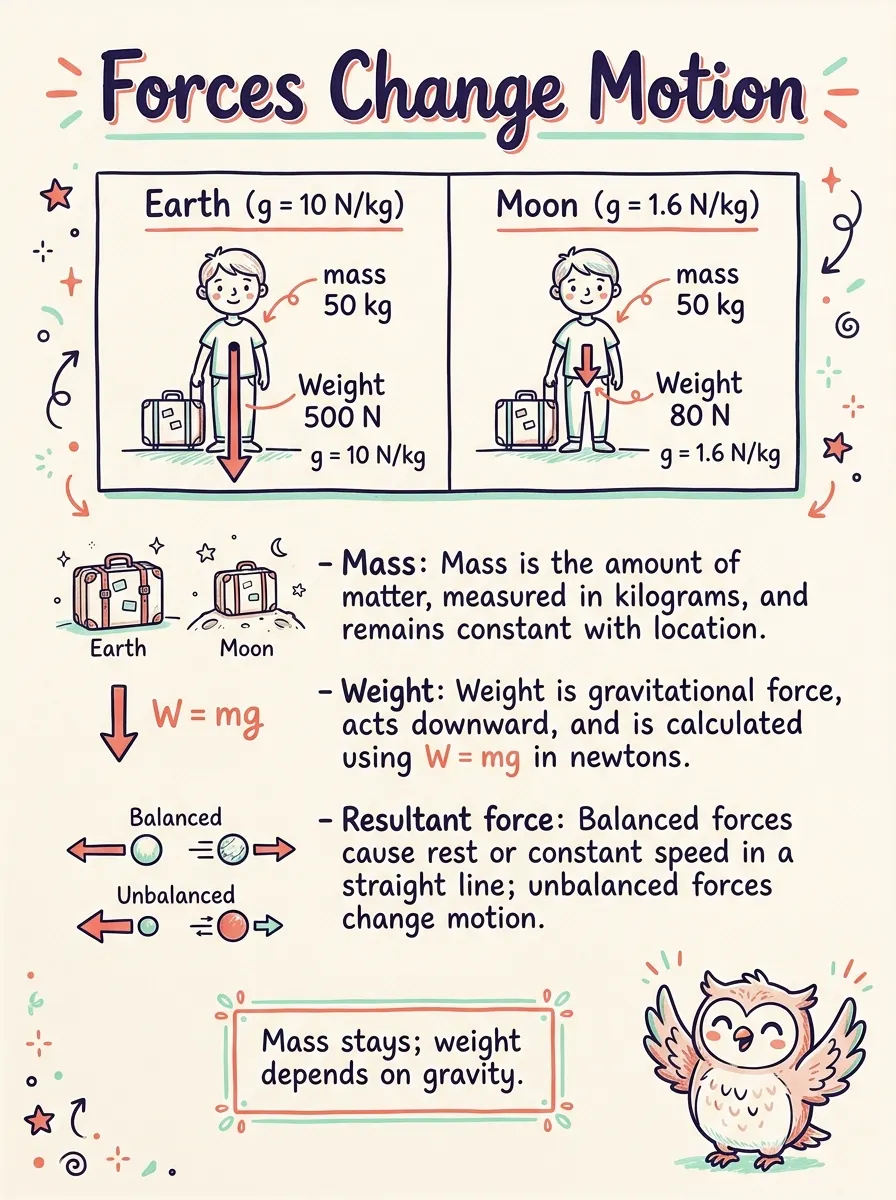 Dynamics: Forces, Mass, Weight, and Newton's Laws — Study Notes