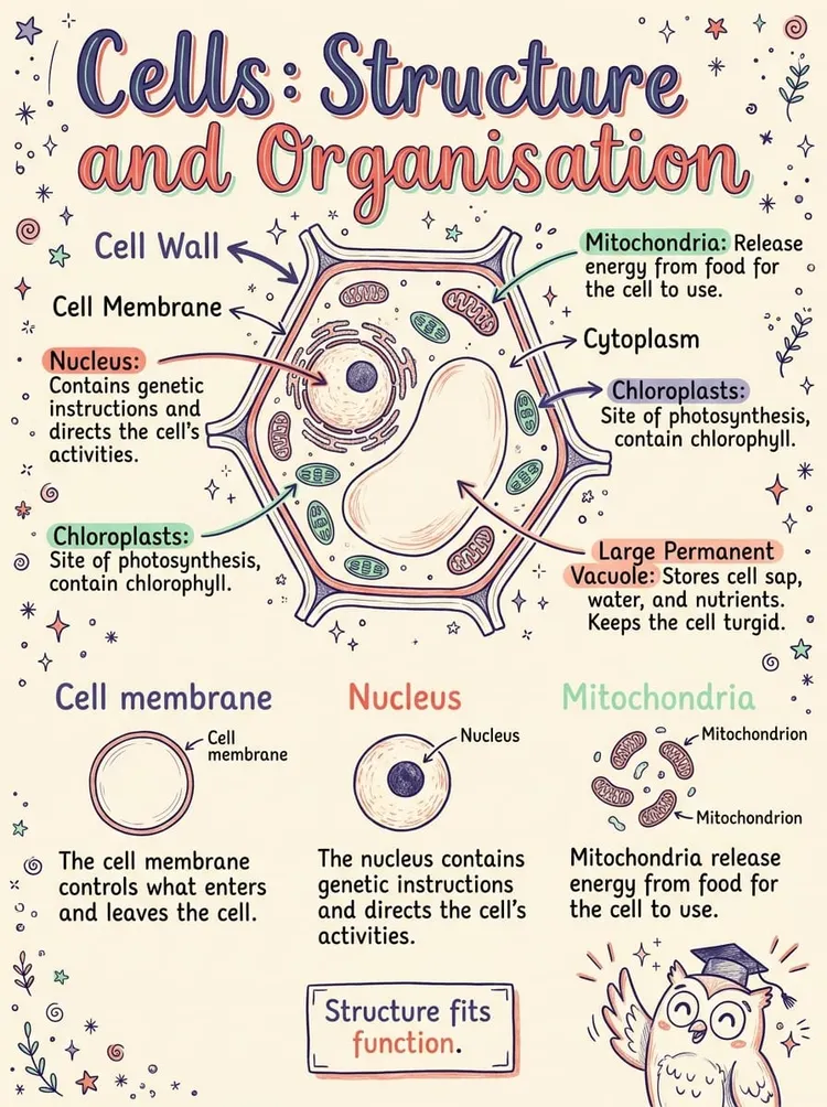 Cell Structure and Organisation — Study Notes