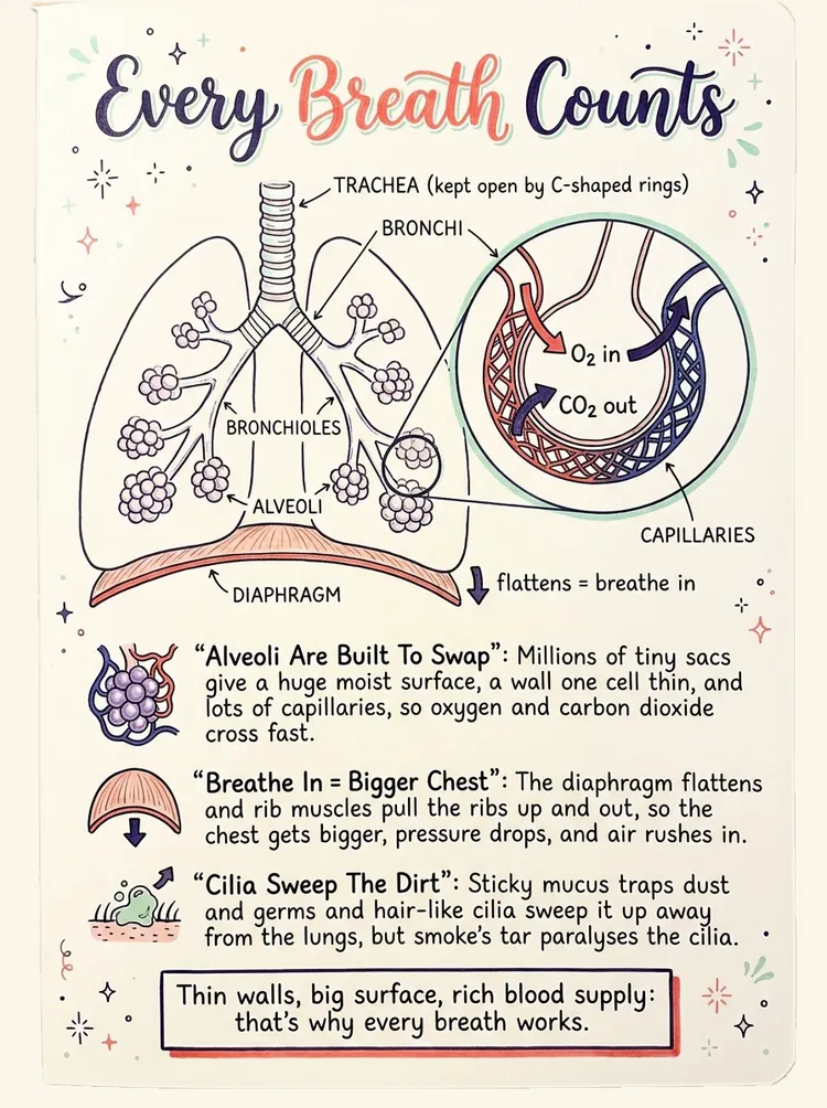 Human Gas Exchange — Study Notes