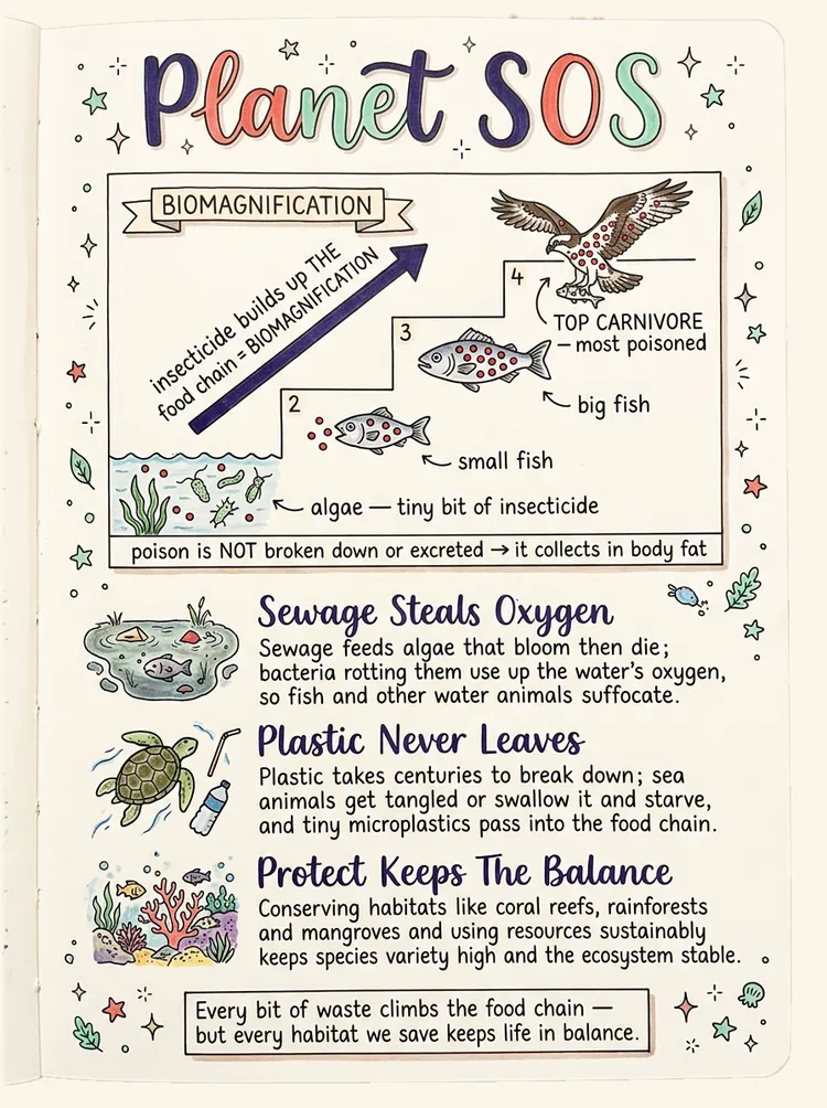 Human Impact on the Ecosystem and Conservation — Study Notes