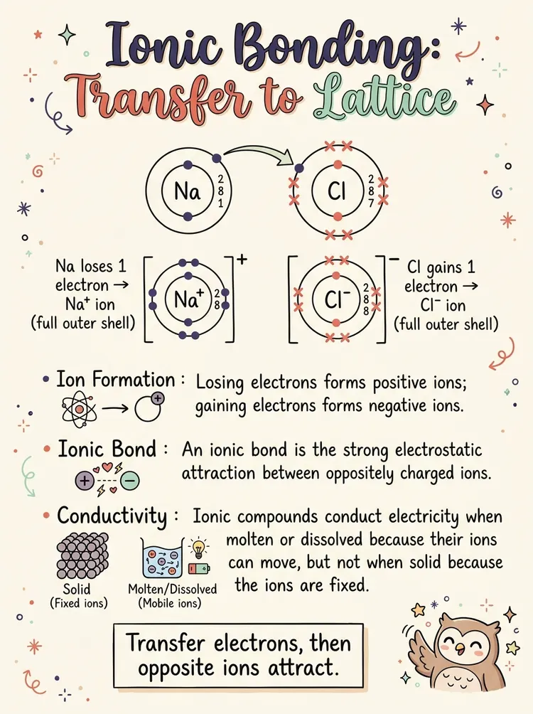 Ionic Bonding: How Atoms Become Ions and Stick Together — Study Notes