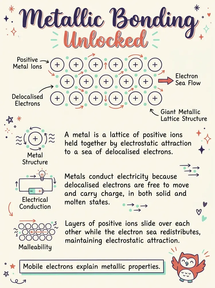 Metallic Bonding and Properties of Metals — Study Notes