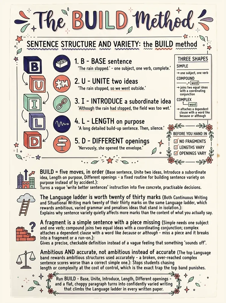 Sentence Structure and Variety — Study Notes