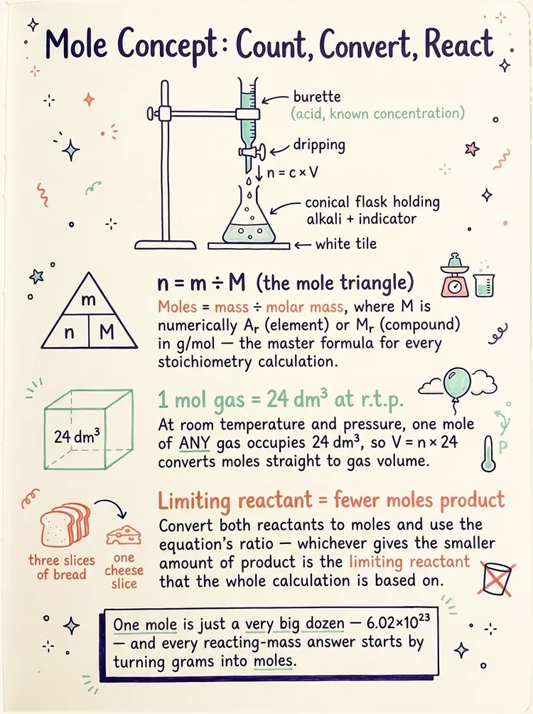 Mole Concept: Count, Convert, React — study notes